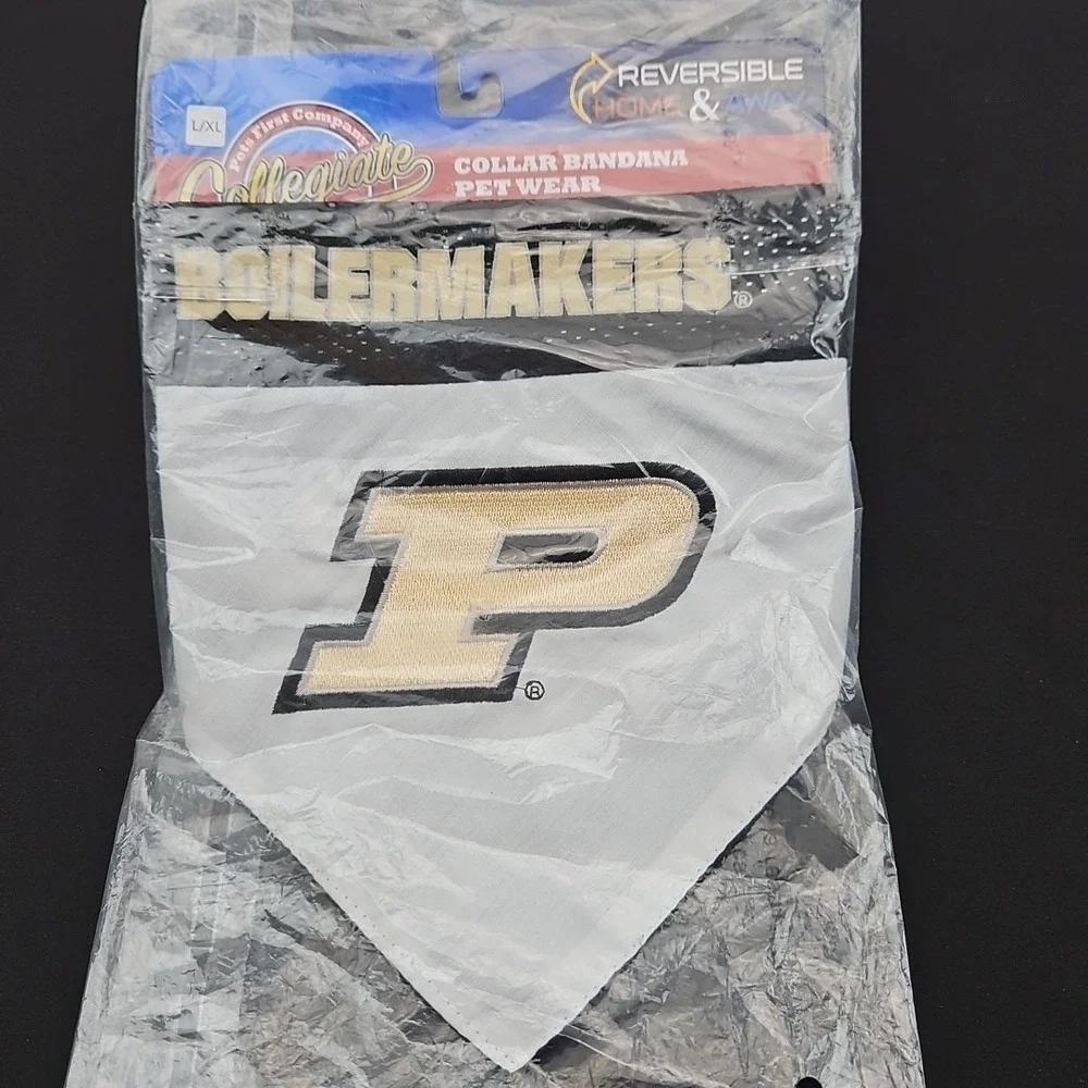Pets First Collegiate Purdue Boilermakers‎ Reversible Dog Collar Bandana L / XL
